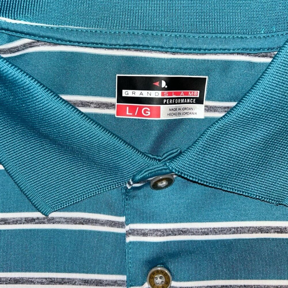 2 Grand Slam Performance Golf Polo Shirts Men's Size Large Moisture Wicking - Picture 5 of 13